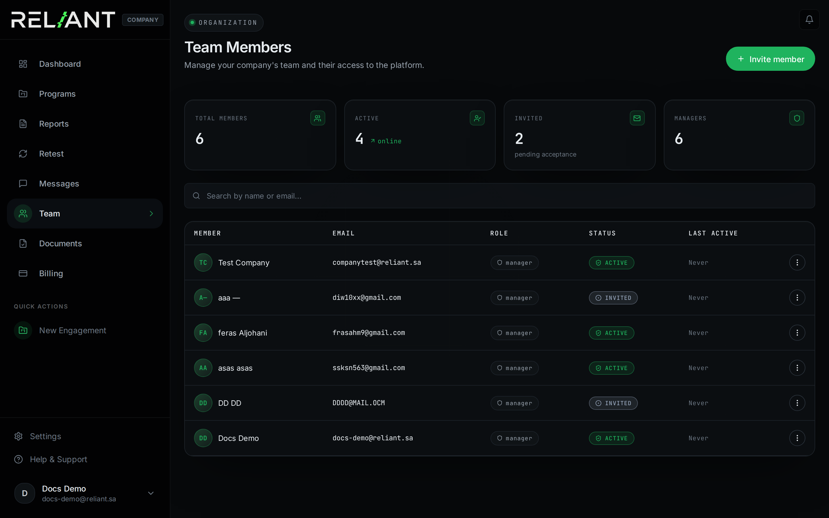 Team members