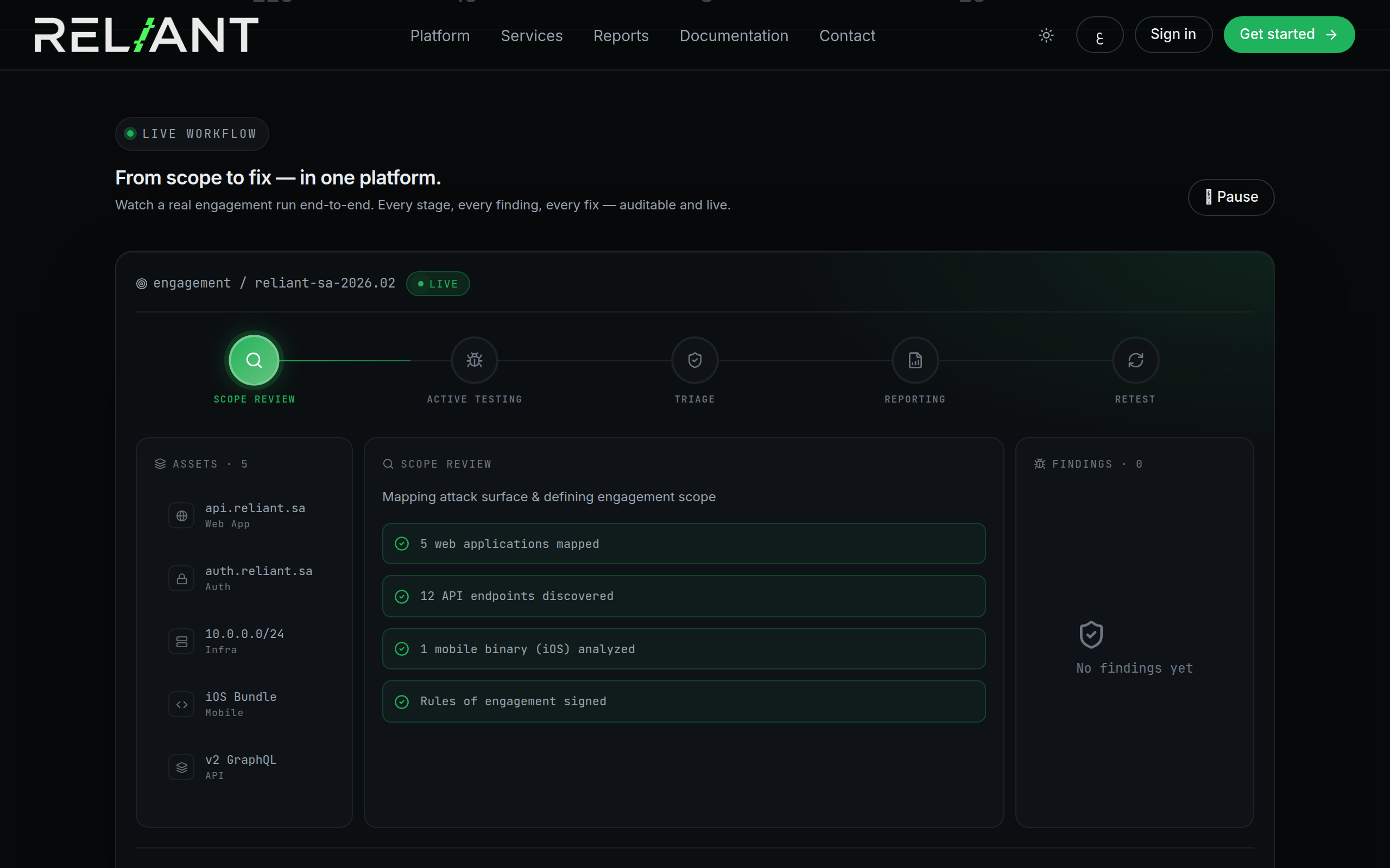 Live engagement workflow demo